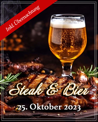 Steak & Bier Tasting - inkl. Übernachtung für 2 Personen